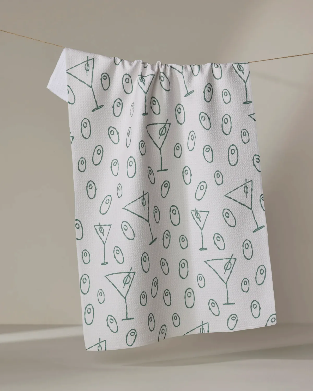 Geometry Tea Towel Dirty Martini