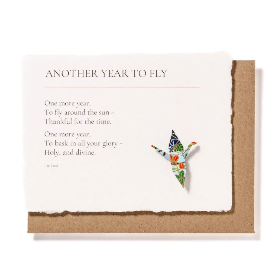 Card Another Year To Fly With Origami Crane