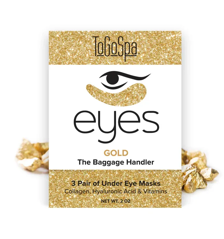 ToGoSpa 3 Pairs Of Under Eye Masks Gold- FINAL SALE