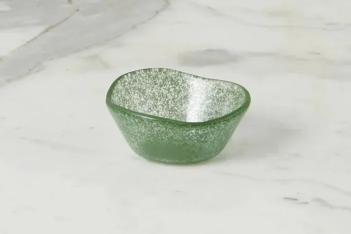 Handmade Glass Dipping Bowl 4" Spruce
