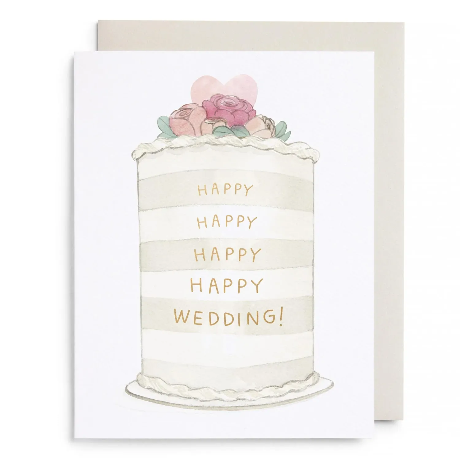 Card Frosted Wedding Cake