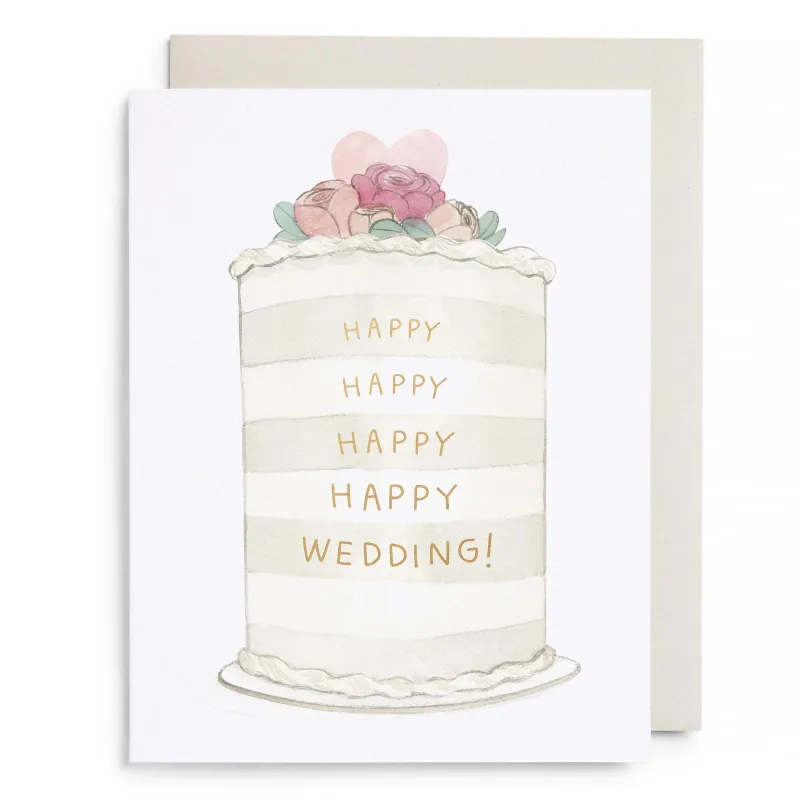 Card Frosted Wedding Cake