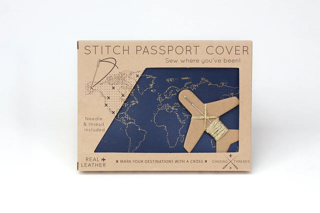 Stitch Passport Cover Navy