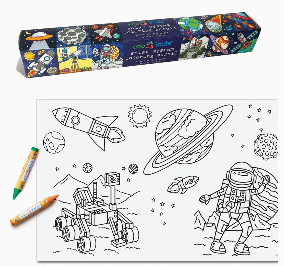 Coloring Scroll With Adhesive Back 10ft Solar System