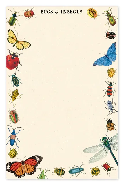 Notepad Bugs &amp; Insects