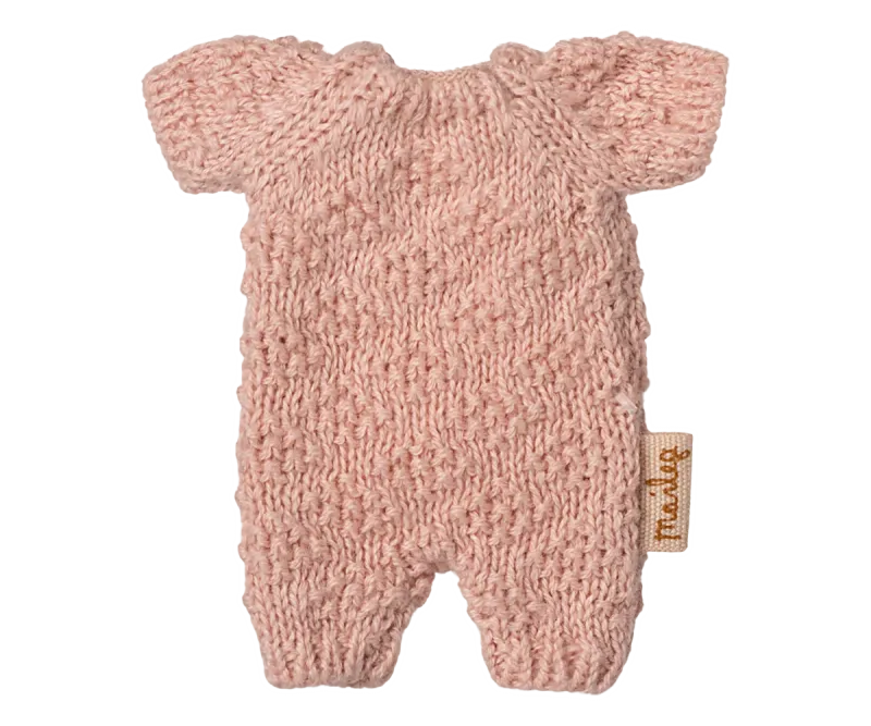Maileg Knitted Suit Rose For Baby Mouse