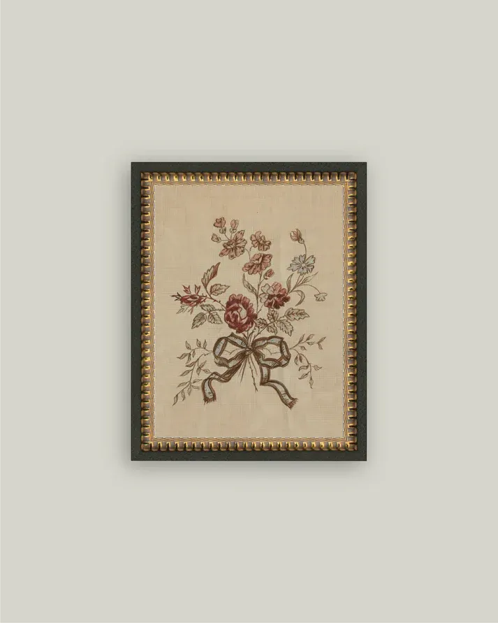 Antique Art Framed Tied In Bloom 8x10