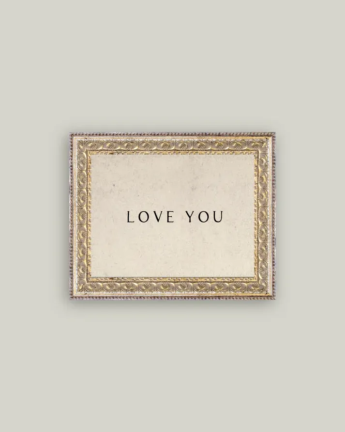 Antique Art Print Love You 10x8