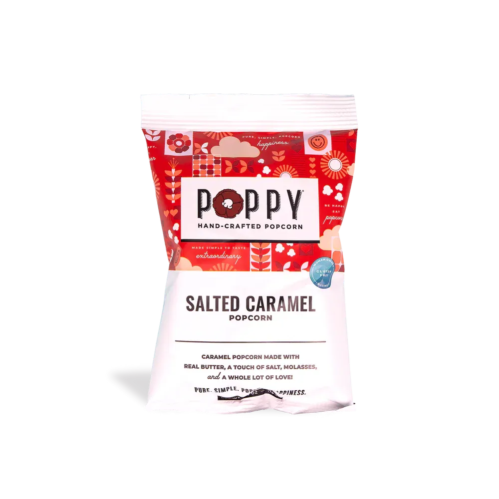 Poppy Popcorn Salted Caramel 2.6oz Snack Bag