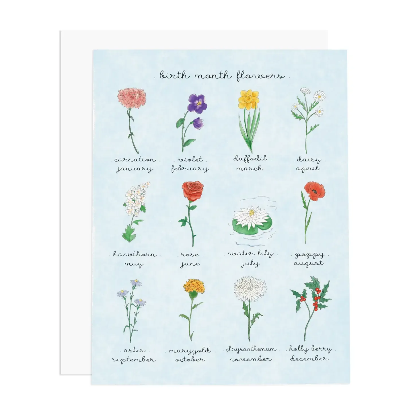 Card Birth Month Flowers