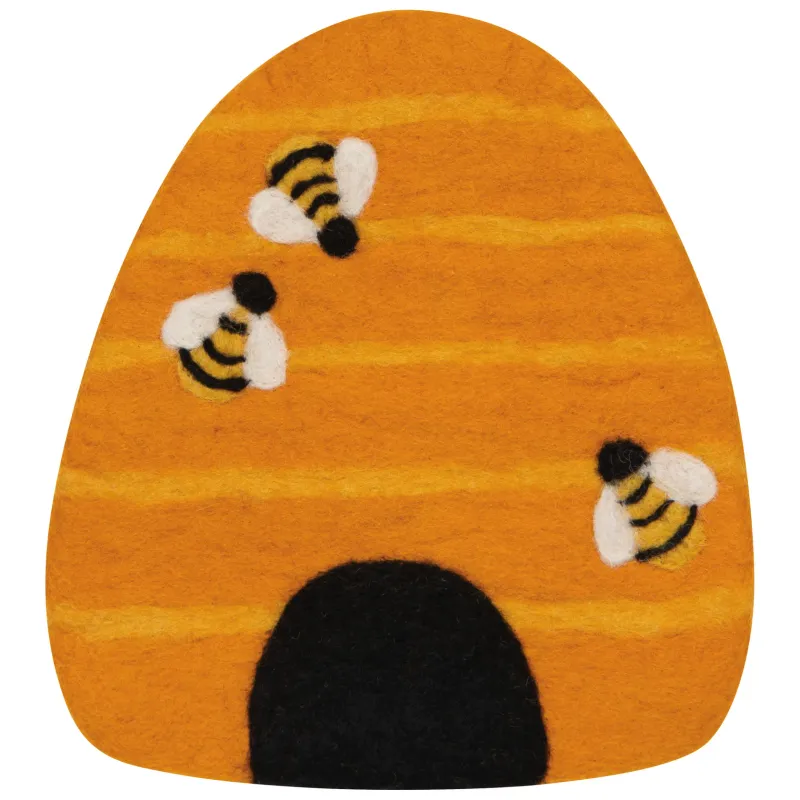 Wool Felt Trivet Bumblebee