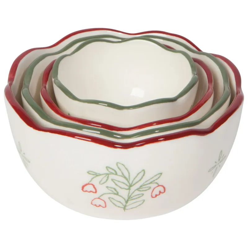 Set Of 4 Nesting Bowls In Camellia