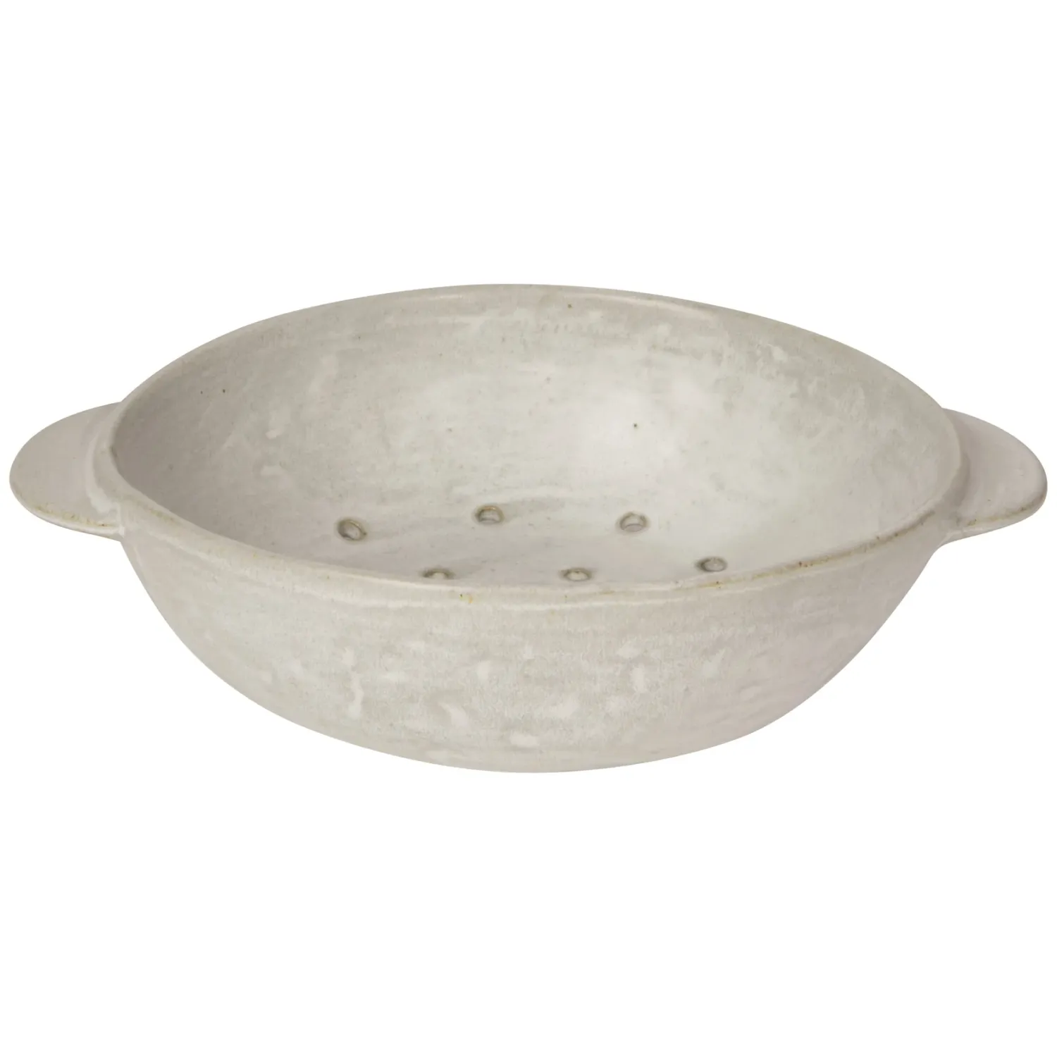 Fruit Bowl With Drain Holes In Ivory 9"
