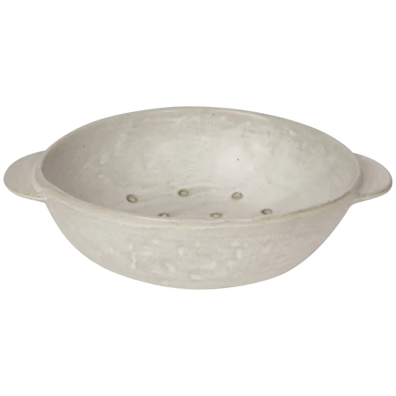 Fruit Bowl With Drain Holes In Ivory 9"
