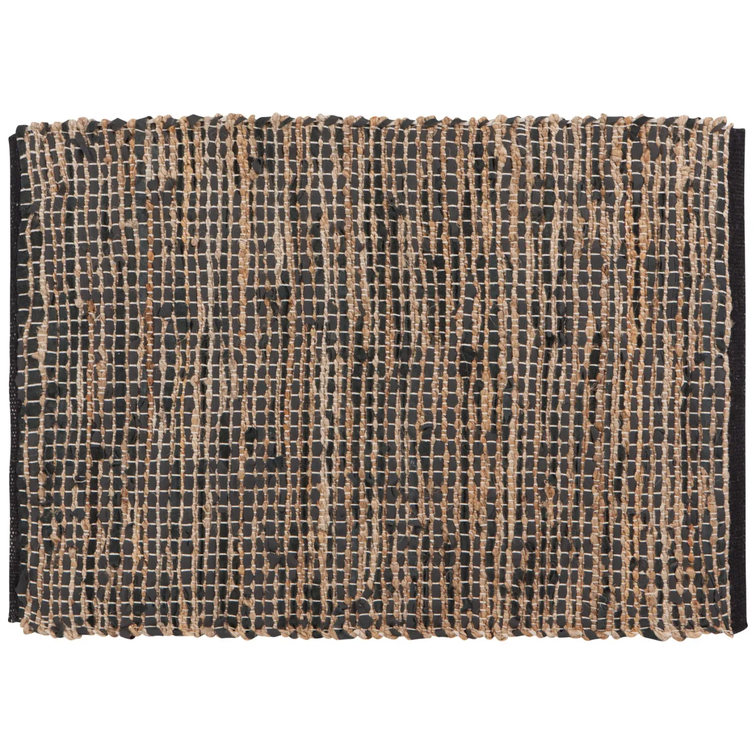 Rug Leather Chindi Cooper Black 2'x3'