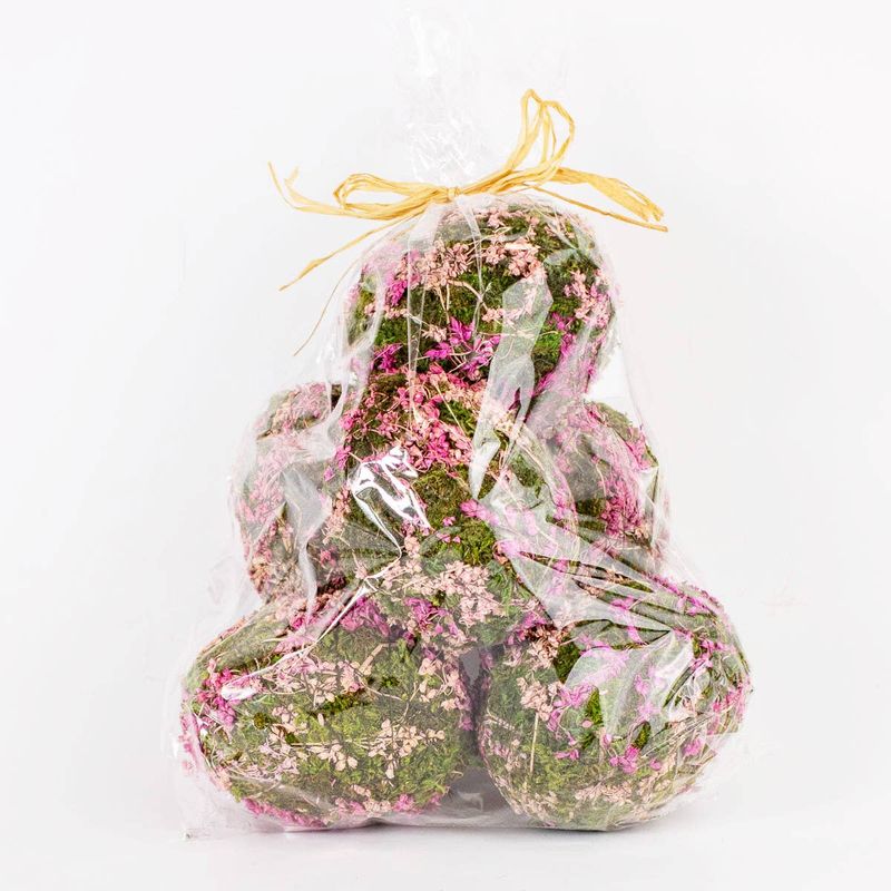 Eva Moss Eggs Green &amp; Pink 3"x4.5"