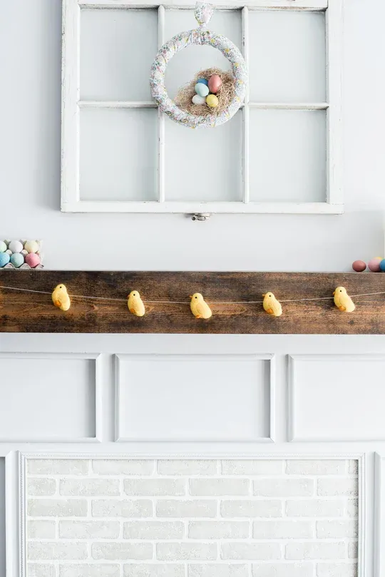 Handmade Wool Felt Easter Chicks Garland