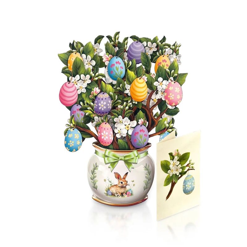 Fresh Cut Paper Mini Pop Up Easter Egg Tree &amp; Matching Card