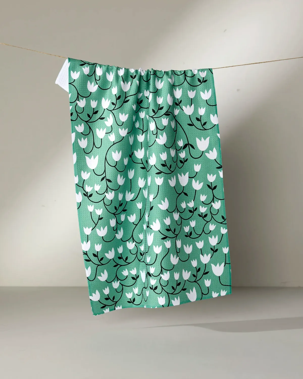 Geometry Tea Towel Snowdrop