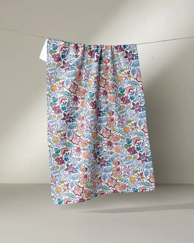 Geometry Tea Towel Amethyst