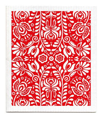 Swedish Cloth Scandi Bloom Red