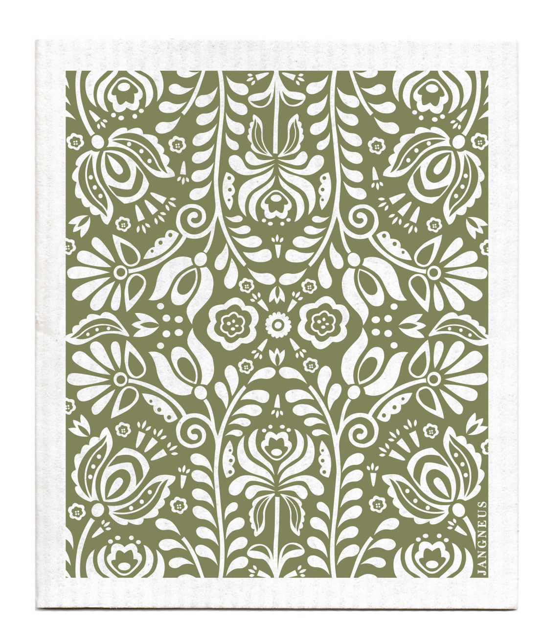 Swedish Cloth Scandi Bloom Olive Green