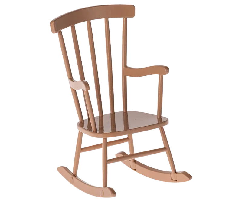 Maileg Mouse Rocking Chair In Dark Powder