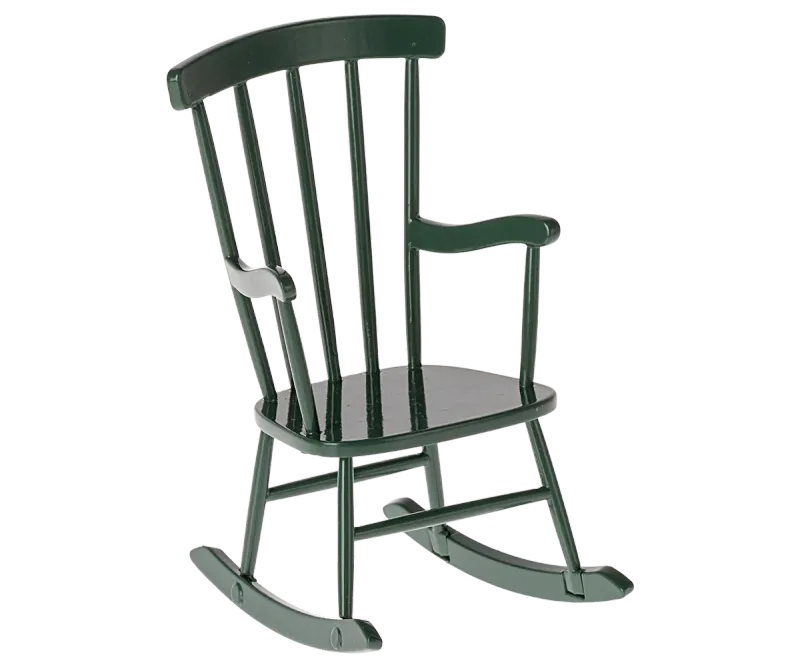 Maileg Mouse Rocking Chair In Dark Green