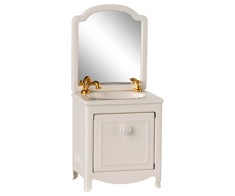 Maileg Mouse Sink Dresser In Off-White