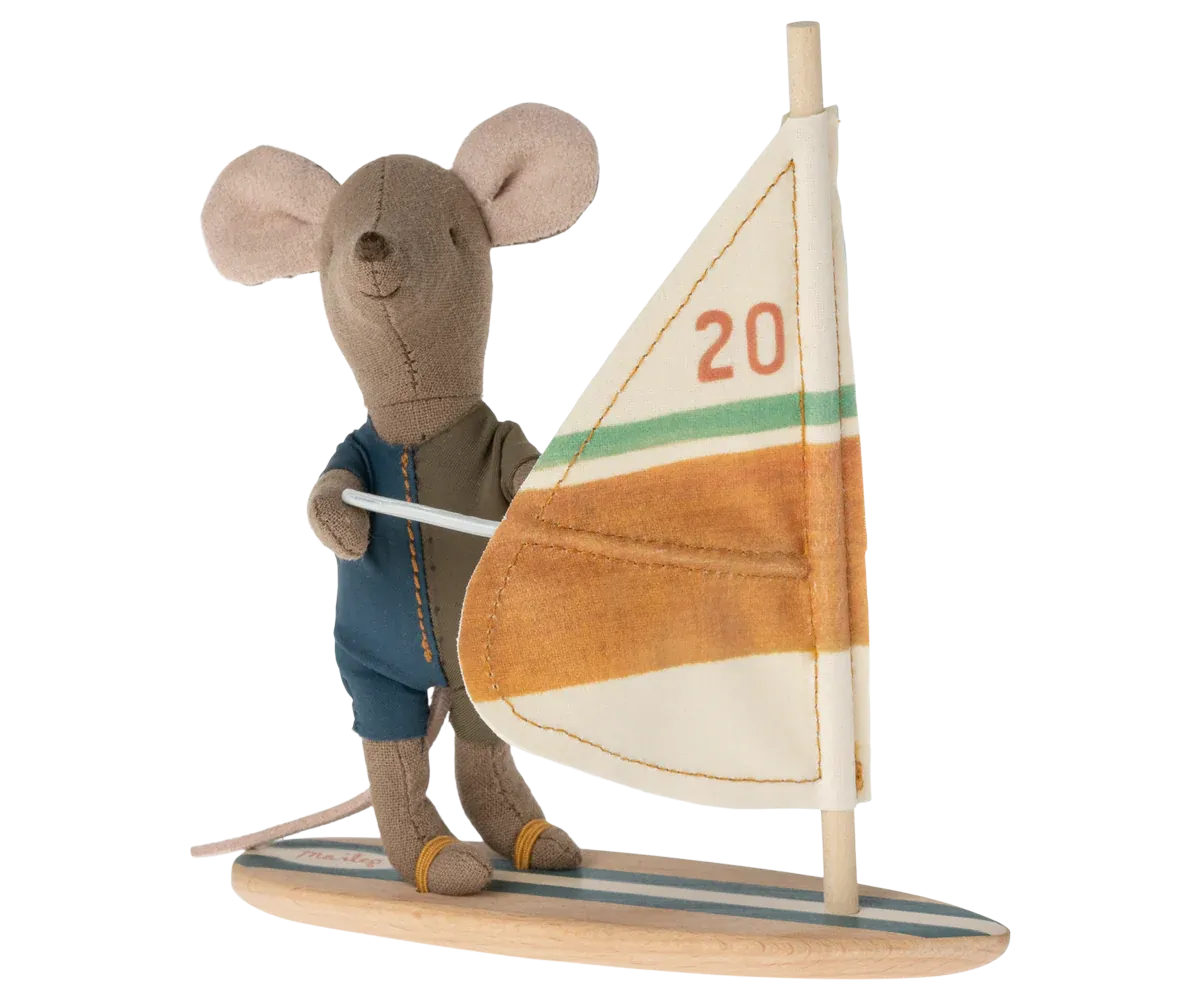 Maileg Little Brother Beach Mice Surfer Mouse