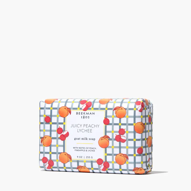 Beekman Juicy Peachy Lychee Soap Bar 9oz