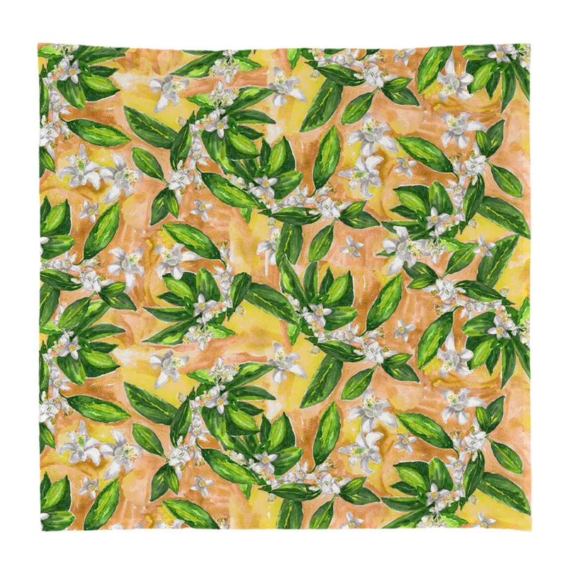Cotton Kitchen Square Orange Grove