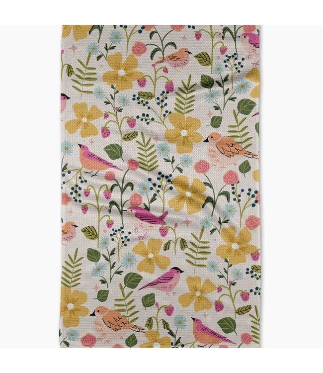Geometry Tea Towel Summer Songbirds