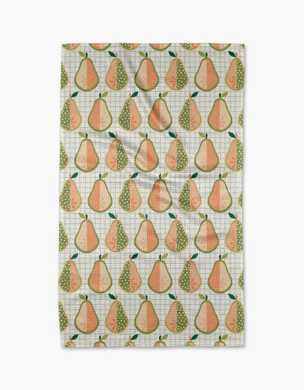 Geometry Tea Towel Mod Pears