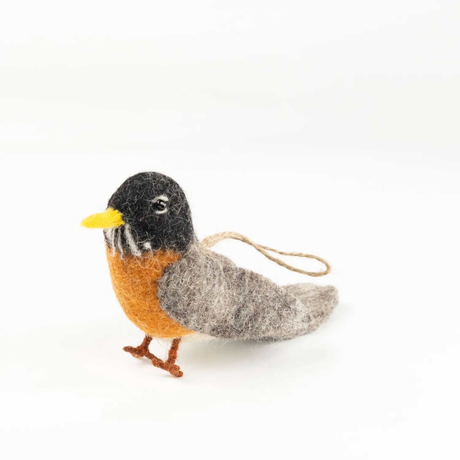 Handmade Wool Felt Robin Ornament