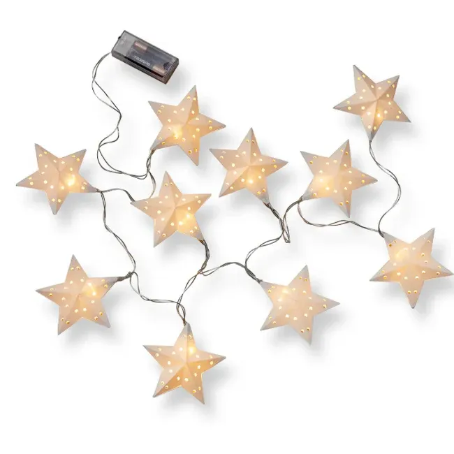 LED Paper Stars String Lights 6.5'