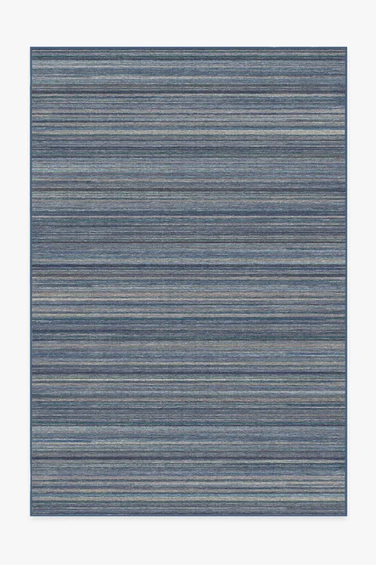 Handwoven Tai Stripe Rug Blue Multi 72x48
