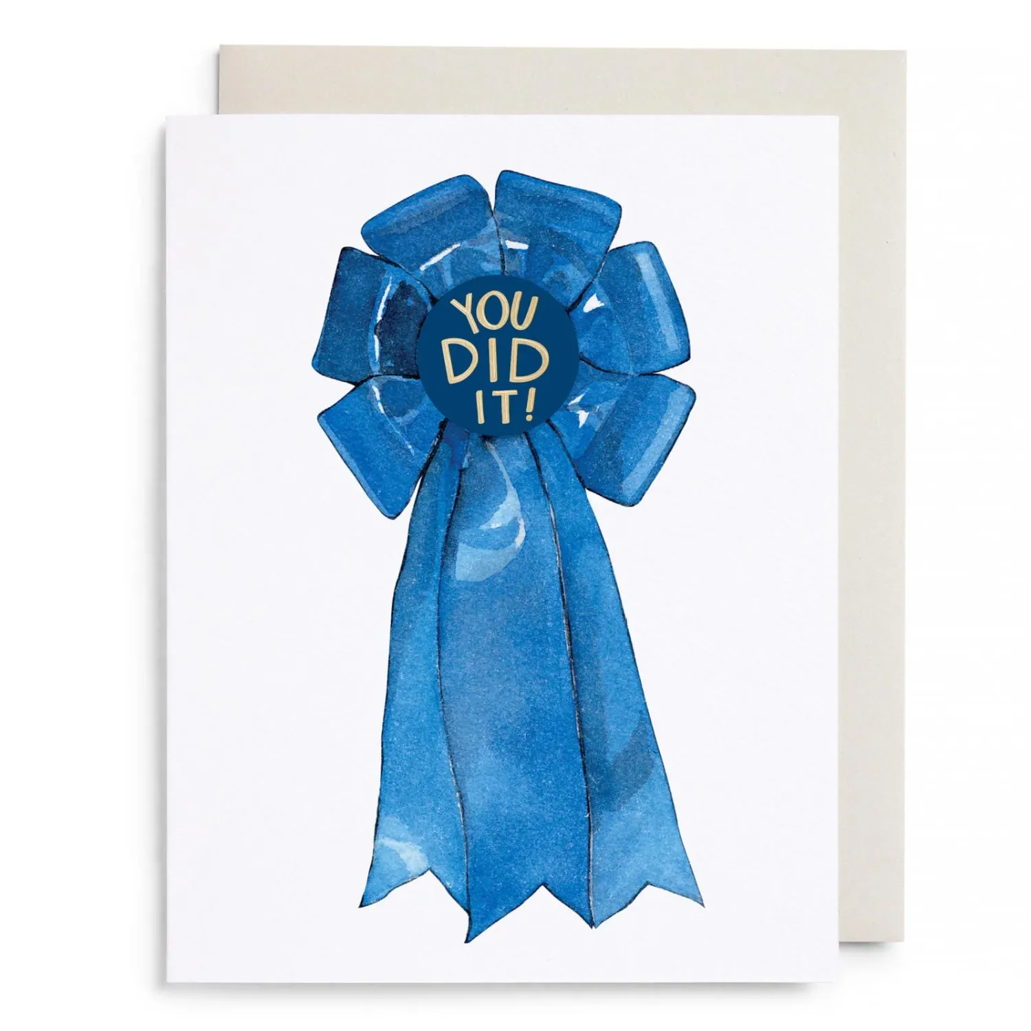 Card Blue Ribbon Congratulations