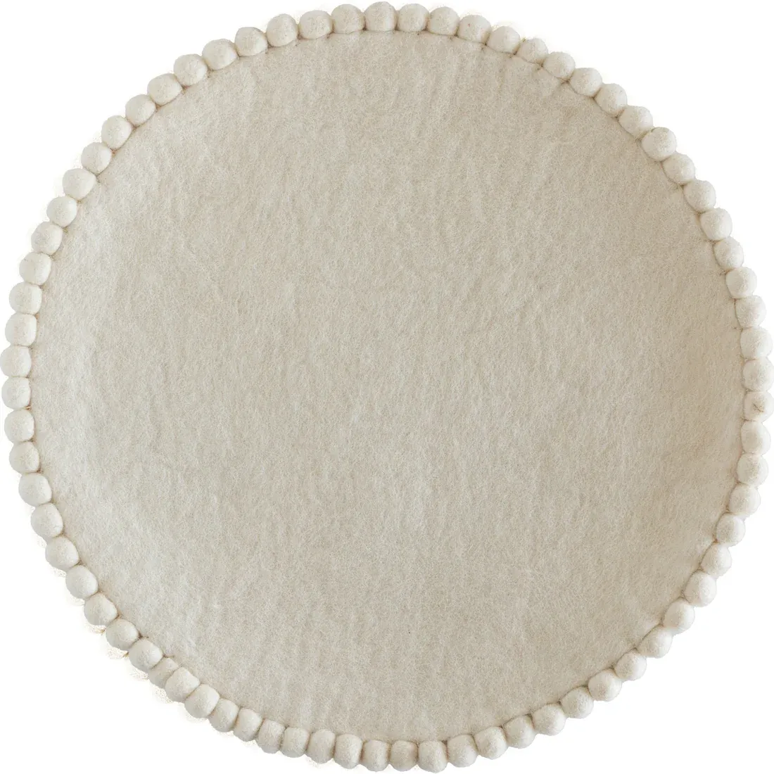 Pom Pom Felt Placemat In Ivory