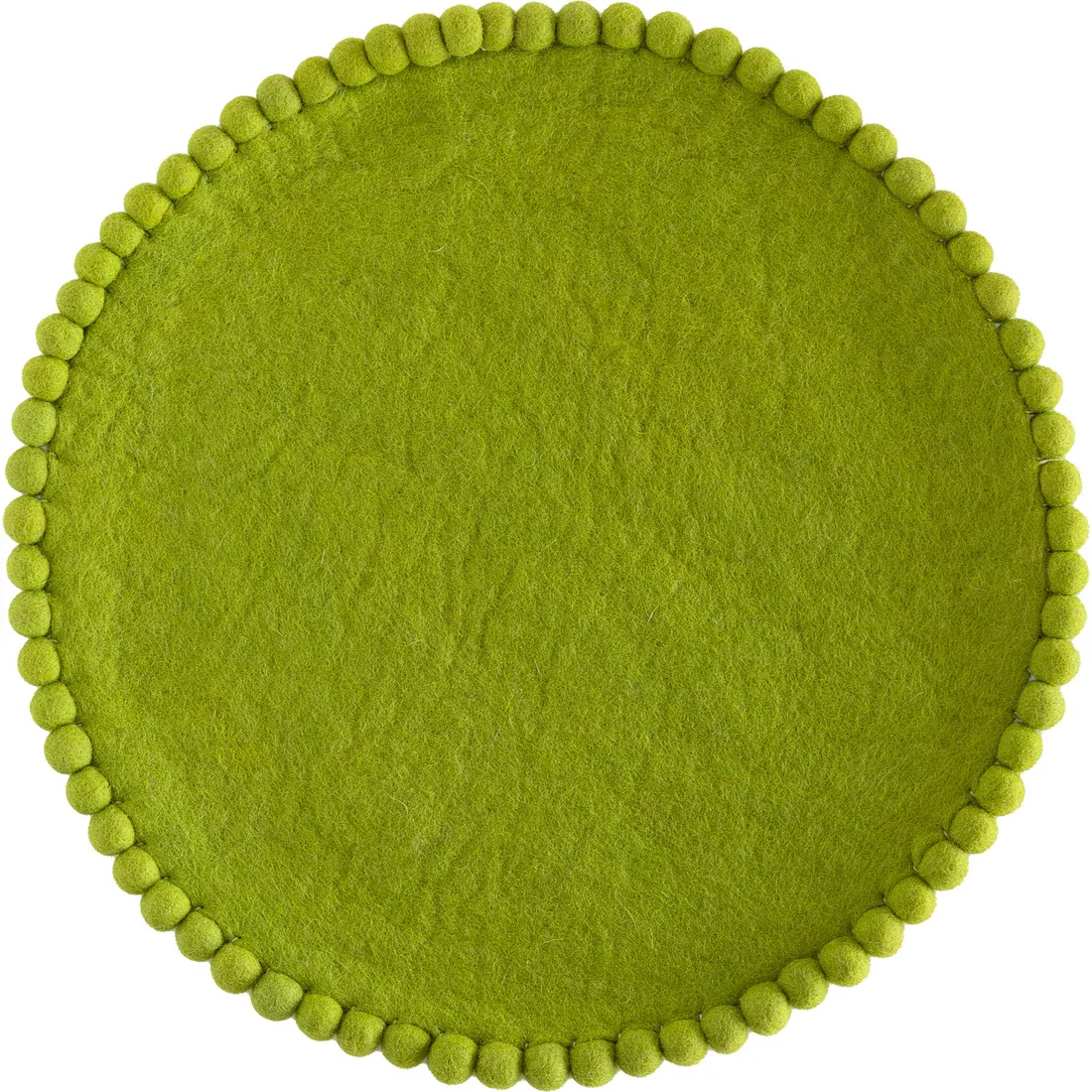 Pom Pom Felt Placemat In Spring Green