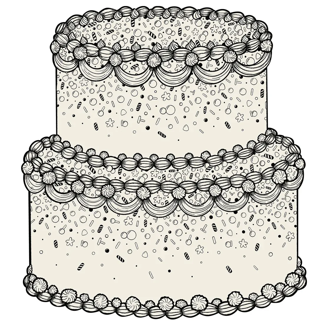 Placemats Coloring Birthday Cake