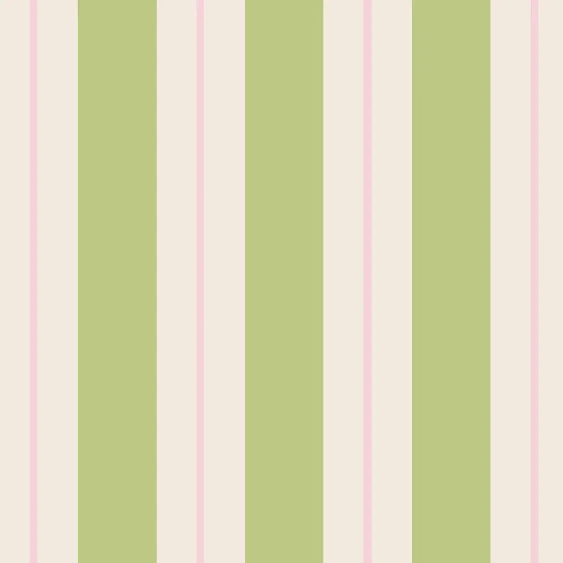 Cocktail Napkin Green &amp; Pink Awning Stripe