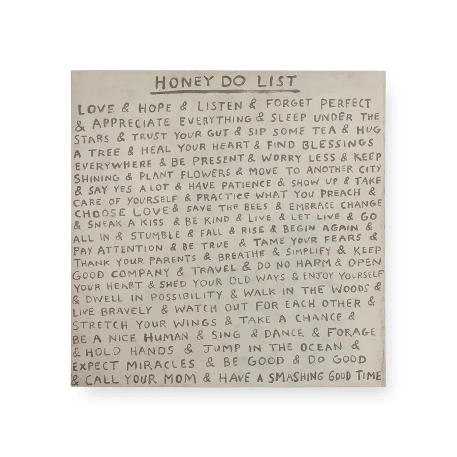 Art Poster Honey Do List 8"x 8"