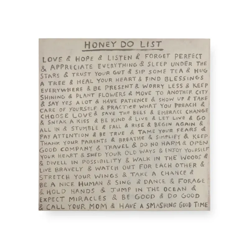 Art Poster Honey Do List 8"x 8"