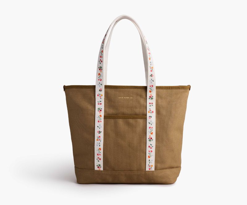 Rifle Paper Co. Canvas Carry All In Ditsy Dahlia