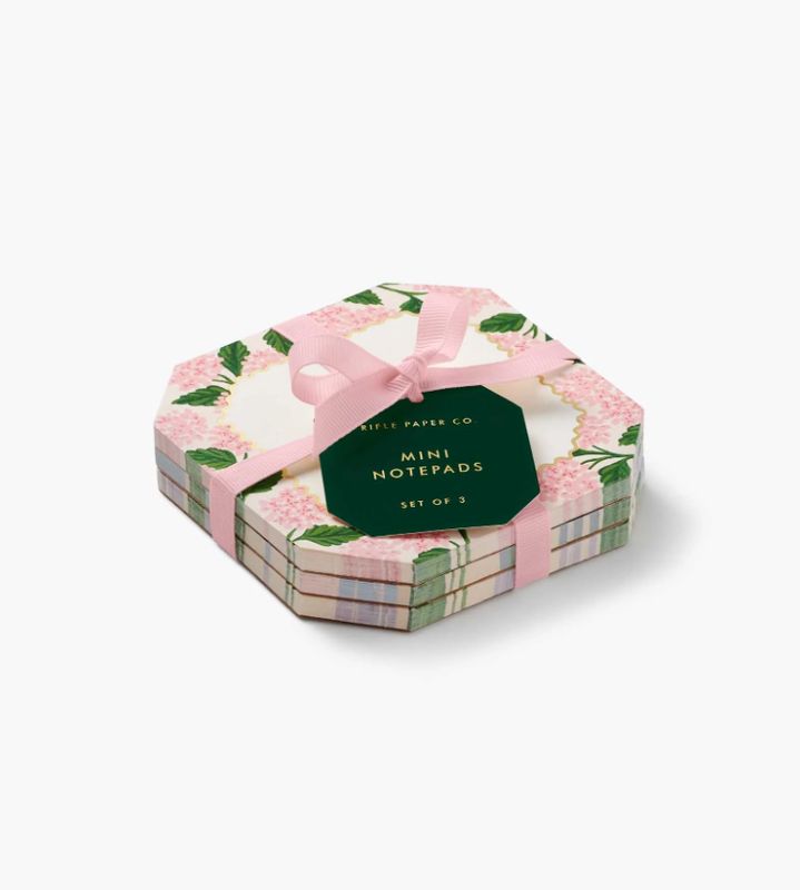 Rifle Paper Co. Mini Notepad Set Of 3 Assorted Hydrangea
