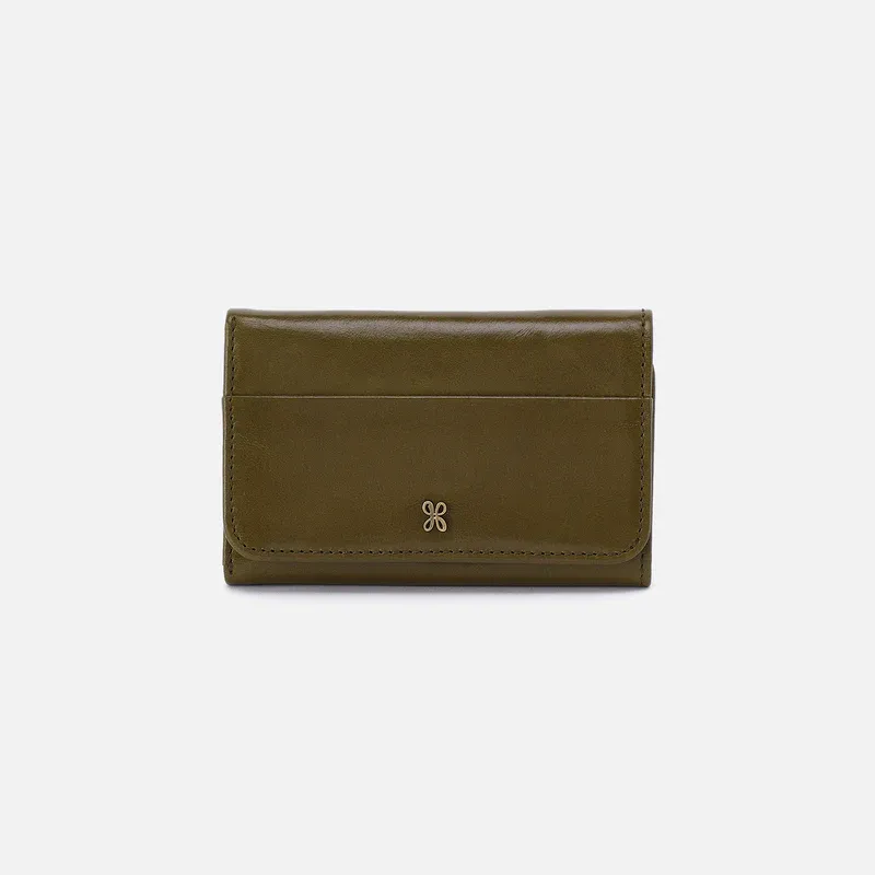 HOBO Jill Trifold Wallet In Olive Veil