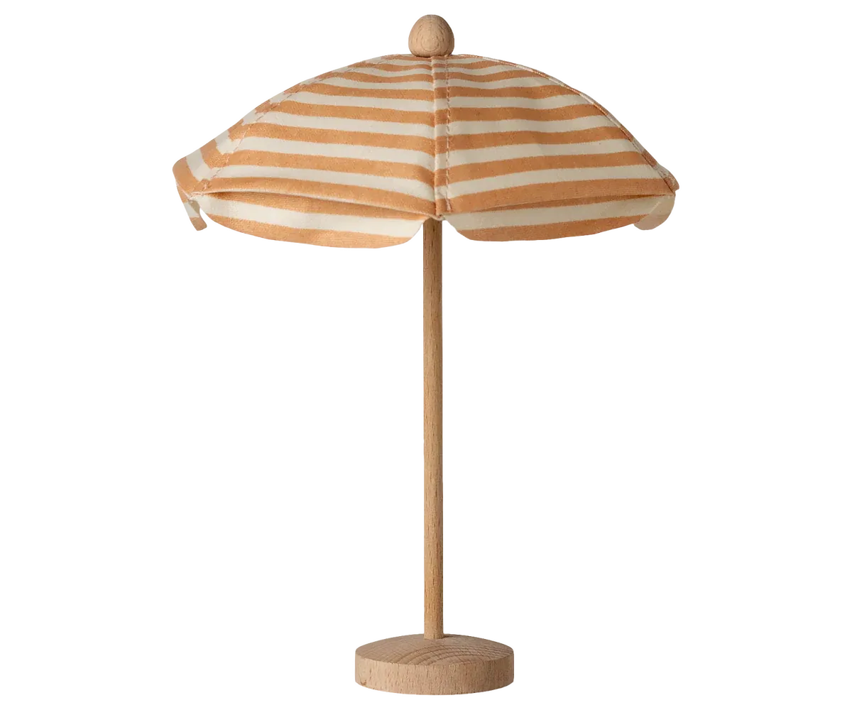 Maileg Mouse Beach Umbrella In Soft Coral