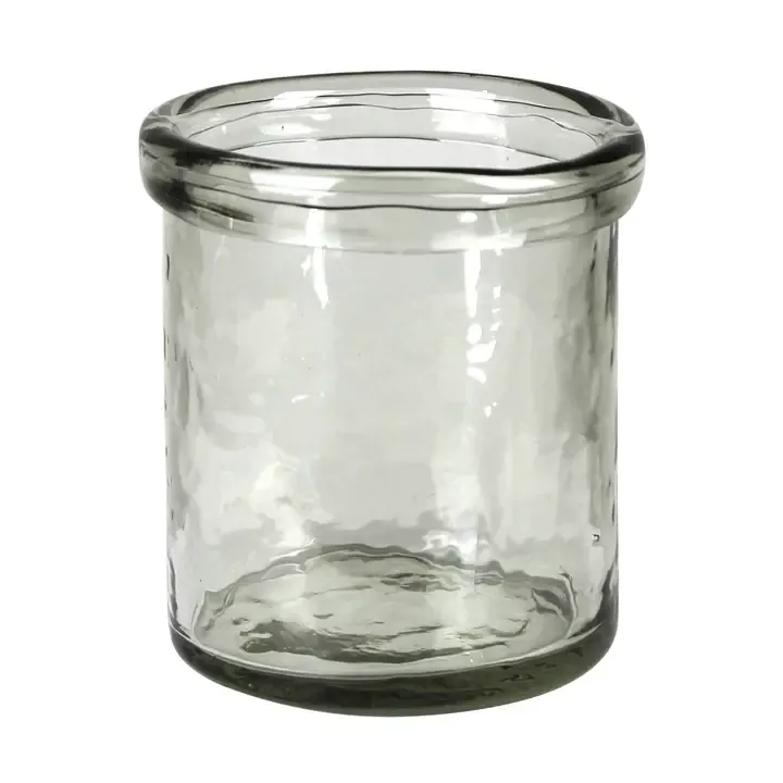 Clear Glass Banded Cylinder Small