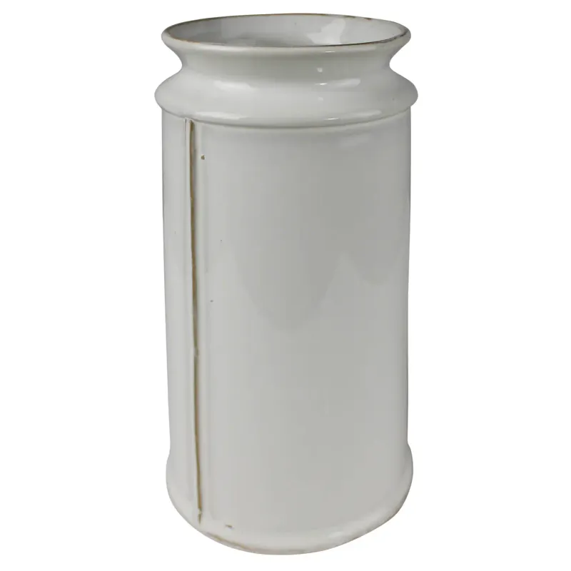 Ceramic Shaw Vase In Cream Large